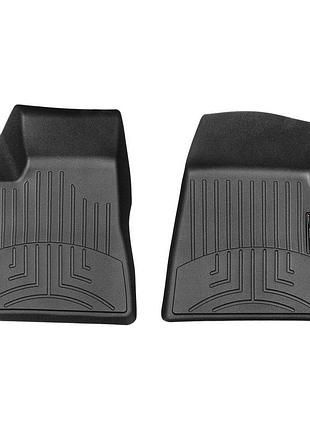 Передние коврики tesla model s 2015-c бортиком , черные 448121 weathertech