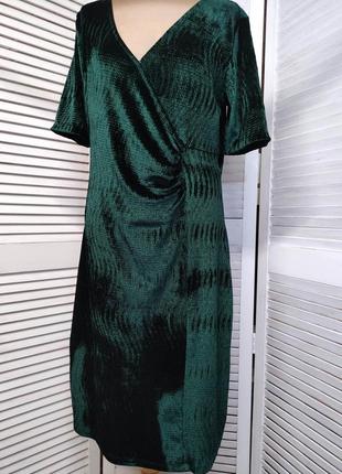 Зеленое велюровое платье/ изумрудное платье5 фото