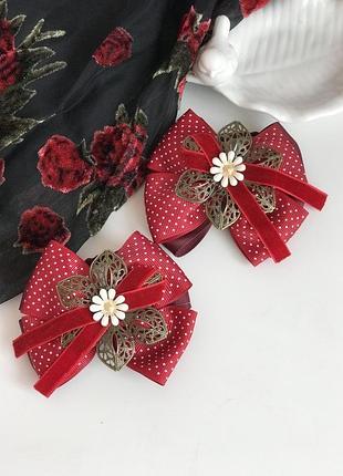 Бантики спелая вишня школу