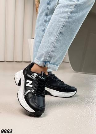 Кросівки матеріал еко шкіра колір чорний