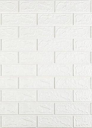 3d панель самоклеющаяся кирпич белый 700х770х3мм (001-3) sw-00000174