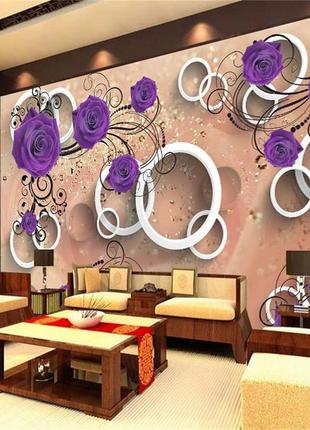 Фото шпалери "троянди з колами" — будь-який розмір! читаємо опис!