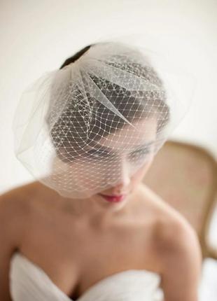 Свадебная вуалетка, вуаль вечерняя, сетка.