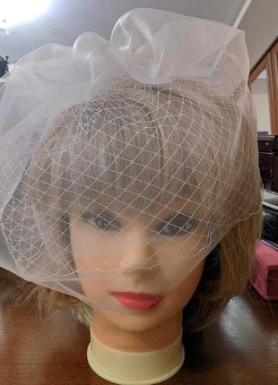 Свадебная вуалетка, вуаль вечерняя, сетка.