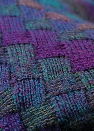 Разноцветная вязаная шаль из шерсти мериноса. ручная работа10 фото