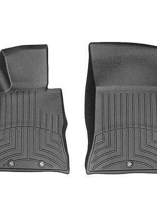 Передние коврики hyundai genesis 2010- с бортиком, черные, 447461 weathertech