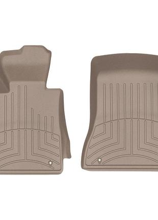 Передние weathertech коврики bmw 5-series 2017- g30 с бортиком бежевые 5 (бмв г30)