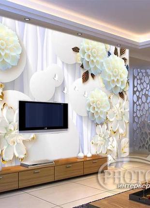 Фотообои "3d цветы 2" - любой размер! читаем описание!