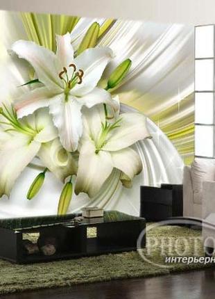 Фотообои "3d лилии 5" - любой размер! читаем описание!