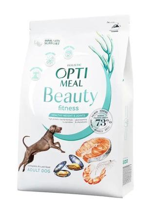 Optimeal beauty fitness сухий корм для собак беззерновий на основі морепродуктів 1.5 кг