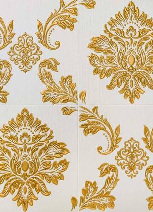 Самоклеюча декоративна 3d панель вінтаж білий 700x700x5мм (406) sw-00000758