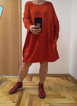 Легкое туника платье с карманами, размер 24-2610 фото