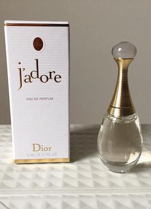 Парфумована вода для жінок christian dior jadore жадор 5 ml франція