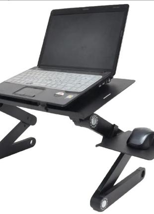 Столик для ноутбука laptop table t8, підставка для ноутбука з кулером на ліжко, диван, стіл