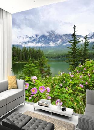 Фотошпалери "туман над горами та озером" - будь-який розмір! читаємо опис!