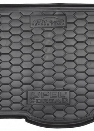 Коврик в багажник opel corsa d (2006-) 5дв. (нижняя полка) (опель корса д) 111724 avto-gumm