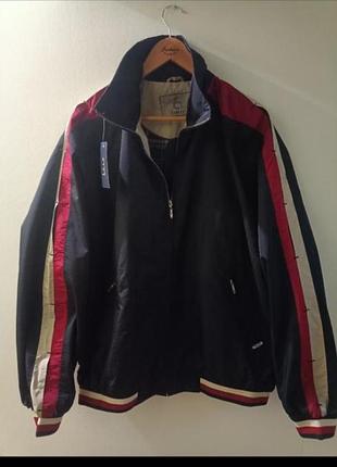 Куртка вітровка оверсайз чоловіча into brandit lord canterbury dark blue red beige