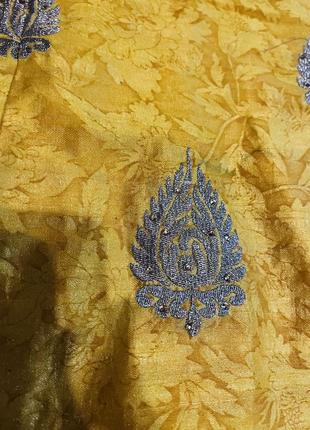 Индия платье с вышивкой желтое3 фото