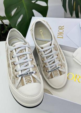 Кеды dior premium танкетка текстиль/кожа 36-40 полномерные3 фото