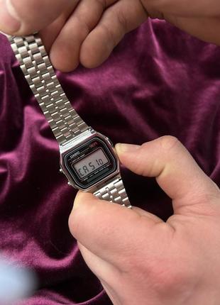 Casio а158w часы наручные электронные montana retro серебристые, чёрные. касио винтаж ретро купить недорого1 фото