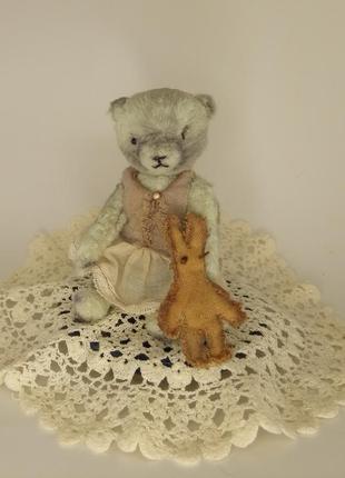 Мишка тедди из вискозы, мягкая игрушка, текстильная кукла1 фото