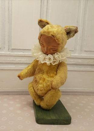 Котик у стилі тедді-дол, ведмедик із плюшу, ручна робота, україна10 фото