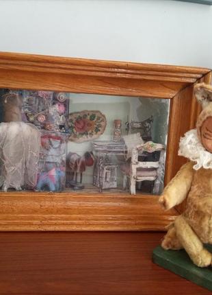 Миниатюра, румбокс-миниатюра в деревянной рамке купить украина