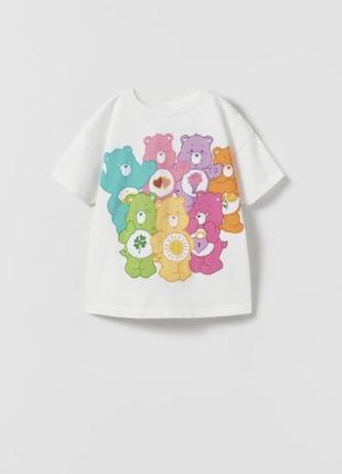 Детская футболка zara для девочки/детская футболка зара/с мишками/care bears8 фото