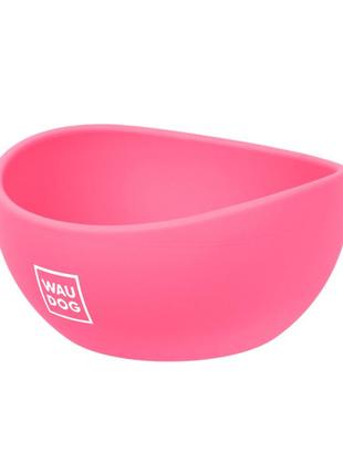 Миска waudog silicone, 250 мл рожевий2 фото