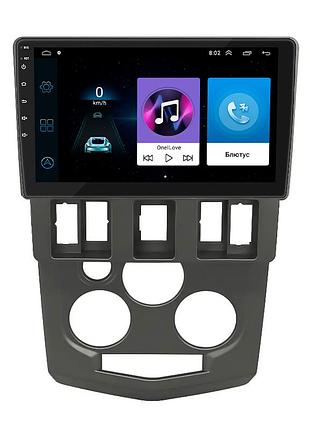 Штатна магнітола 9" lesko для dacia logan i 2004-2012 1/16gb wi-fi gps base дачия 4 шт.