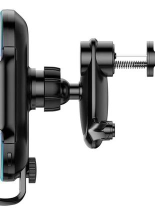 Автотримач  для телефону baseus з бездротовою зарядкою  автозажим автодержатель с  беспроводной зарядкой5 фото