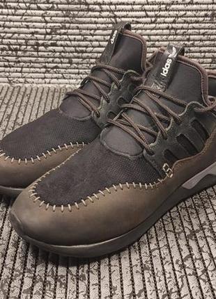 Шкіряні кросівки adidas tubular moc runner, оригінал, 44.5рр - 28.5см