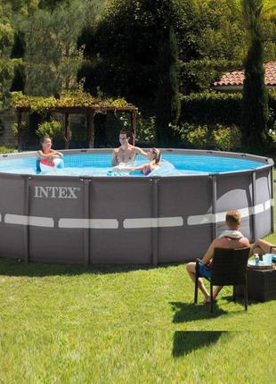 Top! бассейн каркасный intex 26334np ultra xtr™ (610х122см, 6 000 л/ч, объем 30079 л)2 фото