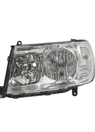 Левая передняя фара тойота land cruiser 100 2005-2007 hb4/hb3, мех. регул. 212-11h9l-ld-em