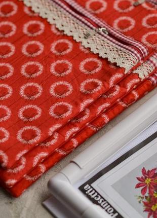 Текстильний конверт - органайзер на два відділення для вишивки2 фото