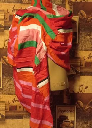 Подписанный винтажный мультицветный брендовый шарф marc cain2 фото