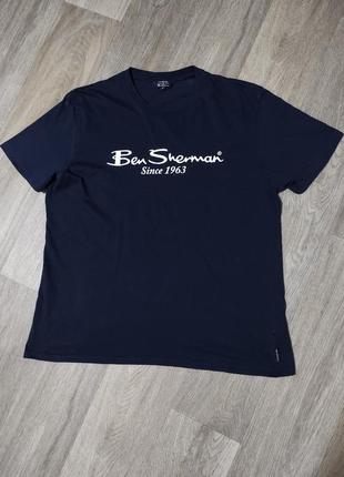 Мужская футболка / ben sherman / синяя хлопковая футболка / поло / мужская одежда / чоловічий одяг /