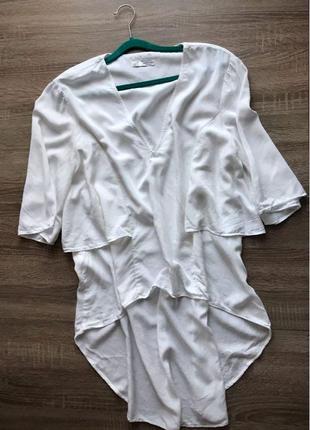 Блузка, біла кофта, біла подовжена блузка zara