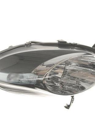 Правая передняя фара nissan micra k12 2007-2010 правая h4, автом. рег. (хром.рамка), автом. рег.