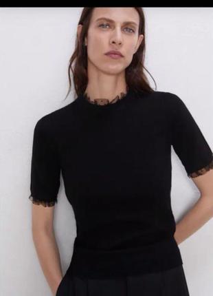 Кофта на короткий рукав, футболка zara