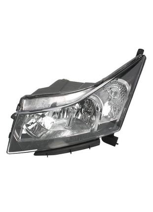 Левая передняя фара chevrolet cruze 2009- h4 с поворотн. эл.рег. с мотор. черная рамка 235-1110lmldem2