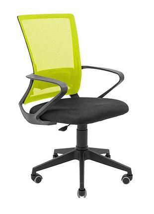 Крісло робін пластик піастра сітка чорна + зелена