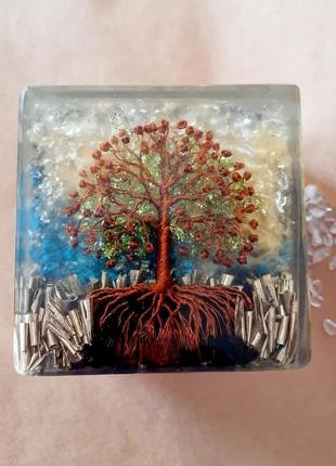 Оргонит куб. платоновы тела. гармонизация пространства. сувенир. подарок