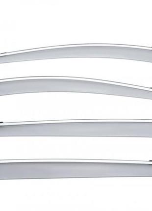 Дефлектори вікон (вітровики) opel mokka 2012- (з хром молдингом) avtm