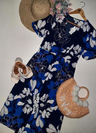 Фантастическое новое платье миди в цветочный принт6 фото