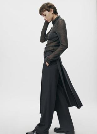 Zara брюки с юбкой плиссе, брюки с юбкой3 фото