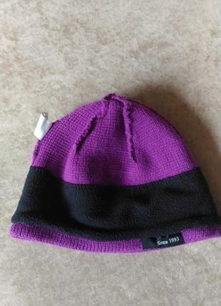 Яркая шерстяная сиреневая шапка montane унисекс канада  осень зима 52-60см обмен3 фото
