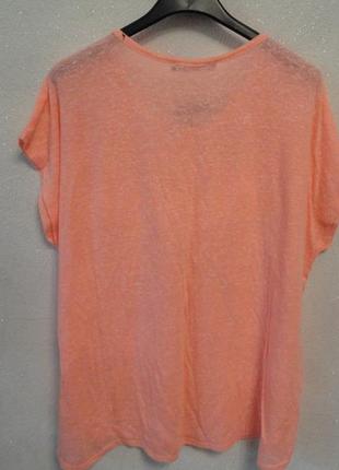 Оранжевая футболка с камнями, колье, цепочкой7 фото