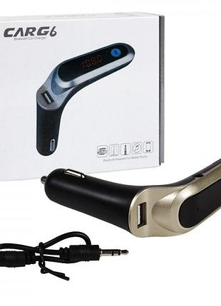 Fm модулятор car g6 bluetooth usb aux microsd трансмітер