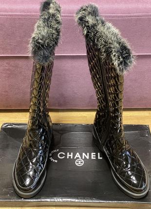 Жіночі чоботи сапоги в стилі chanel шанель